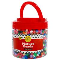 Assorted Tub Of Picture Beads - 150g - Mixed Beads - Craft Embellishments