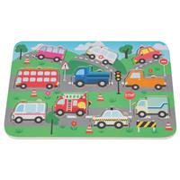 Wooden Vehicles Puzzle - 10 Pieces - PlayWorks - Wooden Toys - Toys & Games