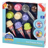 Ice Cream Party Set - PlayWorks - 17 Piece Set - Role Play Toys - Toys & Games