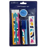 Scribblicious - Aligned Stationery Set - 9 Piece Set - Back To School Stationery - Stationery Set- Stationery Supplies