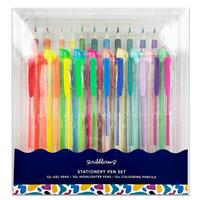 Scribblicious Aligned Pen Set -Pack Of 34 - Back To School Stationery - Stationery Set- Stationery Supplies