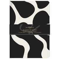 Scribllicious A5 Mono Exercise Books: Pack of 3 - Cream & Black - Notebooks - Stationery Supplies