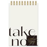 Scribblicious Mono Take Note Wiro Reporter Pad - Cream - Notebooks - Stationery Supplies