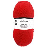 DK Acrylic Yarn: Red 100g