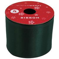 Christmas Green Satin Wide Ribbon: 4m