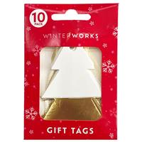 Christmas Gold Dip Tree Gift Tags: Pack of 10