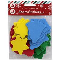 Christmas Shapes Foam Stickers: Pack of 45