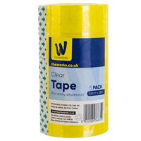 Works Essentials Mini Clear Tape - Pack Of 5 - Packaging & Adhesive - Stationery Supplies