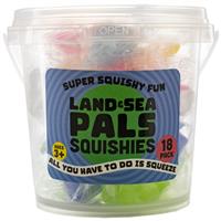 Land & Sea Animals Squishies Tub: Pack of 18