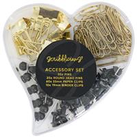 Hearts Pins & Clips Set