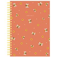 A4 Wiro Orange Bees Notebook
