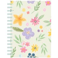 A5 Wiro Pastel Floral Notebook