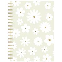 A6 Wiro Beige Floral Notebook