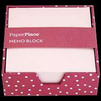 Mini Pink Spots Memo Cube
