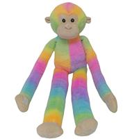 PlayWorks Hugs & Snugs 70cm Rainbow Hanging Monkey