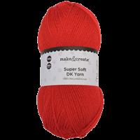 DK Acrylic Yarn: Red 100g