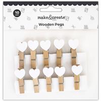 Wooden Heart Pegs