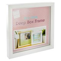 White Deep Box Frame - 20cm x 20cm - Make & Create - Craft Frames - Craft Supplies