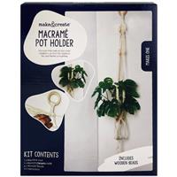 Macrame Hanging Pot Holder - 6 Piece Set - Make & Create - Make Your Own Crafts - Craft Supplies