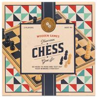 Chess Game Set - 33 Piece Set - Wooden - The Classic Games Studio - Classic Board Games - Toys & Games