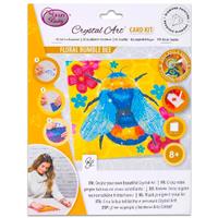 Floral Bumble Bee Design Crystal Art Card Kit - 6 Piece Set - Craft Buddy - Diamond Art Kits - Art & Craft Supplies