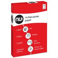 Nu A4 Copier Paper Ream - White (Ream of 500)