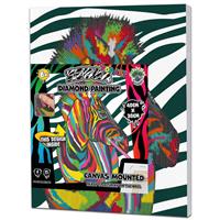 Zebra Splat Planet A3 Diamond Painting Kit - 5 Piece Set - Diamond Art Kits - Arts & Crafts