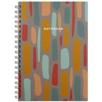 B5 Wiro Muted Abstract Notebook - Multi-Coloured - Notebooks - Stationery Supplies