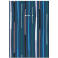 A4 Stipes Flexi Notebook - Blue - Notebooks - Stationery Supplies