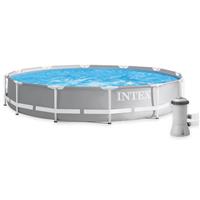 Intex Prism Frame Pool Set - 12ft - Paddling Pool for Kids & Adults - Above Ground - Outdoor Fun