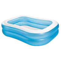 INTEX 2 Ring Inflatable Family Paddling Pool - Small - Rectangle - Paddling Pool for Kids - Outdoor Fun