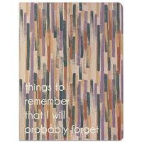 Paper Place A5 Things To Remember Flexi Journal - Brow With Stripes - Notebooks - Stationery Supplies