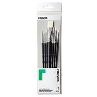 Reeves Acrylic Short Handle Brush Set: Pack of 7
