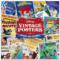 2025 Official Disney Vintage Posters Calendar - Film Calendar & Diaries - 2025 Wall Calendar