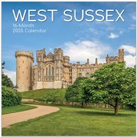 2025 West Sussex 16 Month Calendar - City Calendar & Diaries - 2025 Wall Calendar