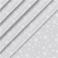 Christmas Silver Snowflake Gift Wrap 3m: Bundle of 5