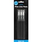 Black Fine Line Pen Set - Pack Of 3