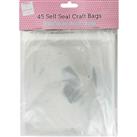 45 Self Seal Craft Bags - 6 X 6 Inches