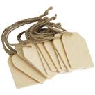 10 Wooden Tags With String
