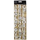 White Wooden Alphabet Letters: Pack Of 162