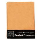 30 Kraft Cards And Envelopes - 5 X 7 Inches