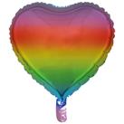 18 Inch Rainbow Heart Helium Balloon