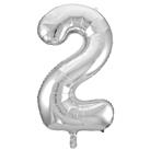 34 Inch Silver Number 2 Helium Balloon