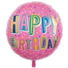 31 Inch Happy Birthday Pink Helium Balloon