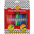 Twin-Tip Felt Pens: Pack Of 12