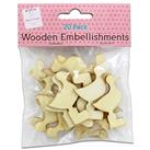 Wooden Ducks In Wellies Embellishments: Pack Of 20