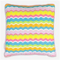 Multicolour Pastel Wiggle Cushion