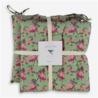 Navy Floral Satin Pillowcase Pair 75x50cm