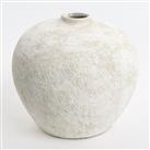 White Ceramic Ball Vase 20x24cm