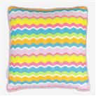 Multicolour Pastel Wiggle Cushion